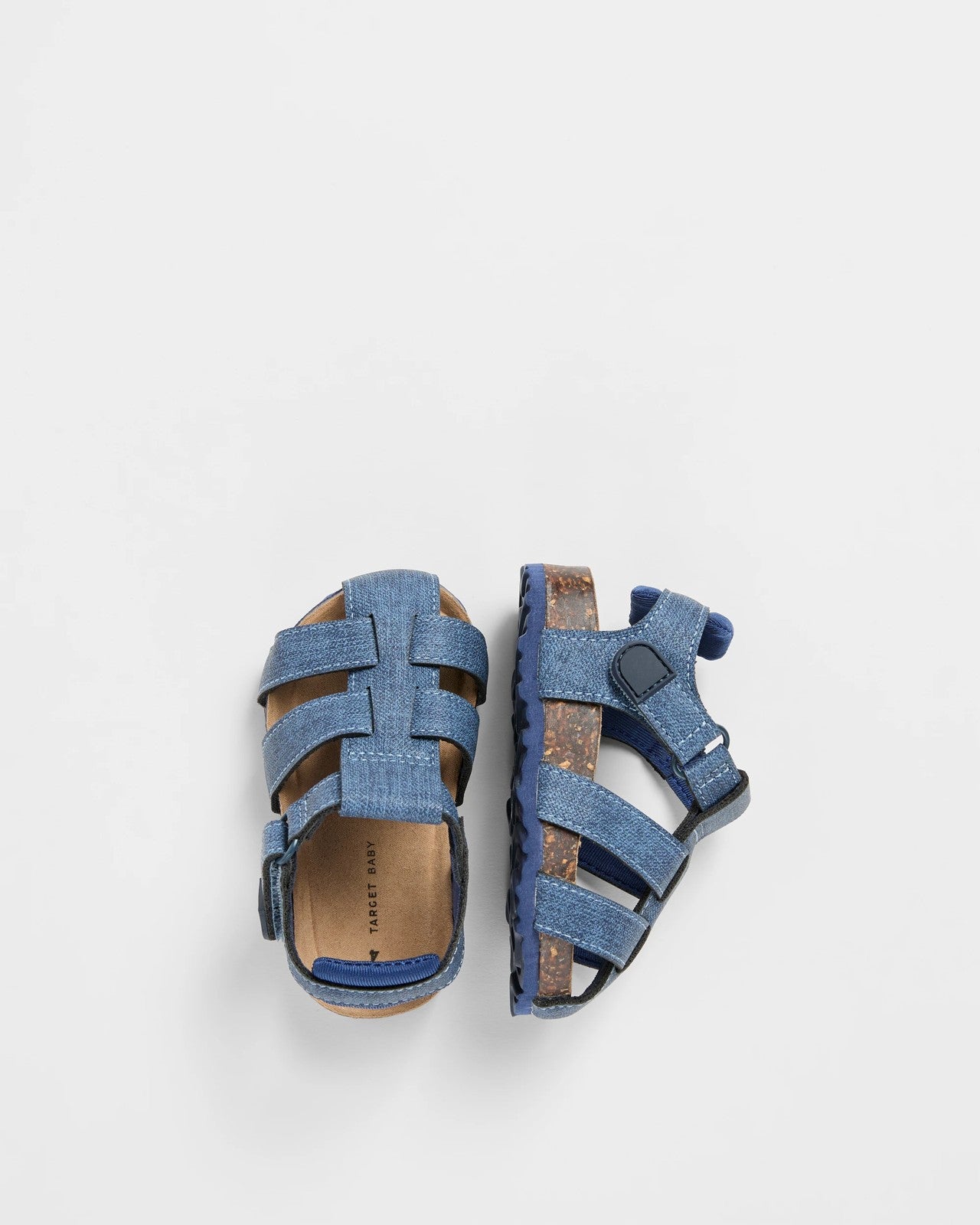 Baby Boy First Walker Caged Moulded Cork Sandal