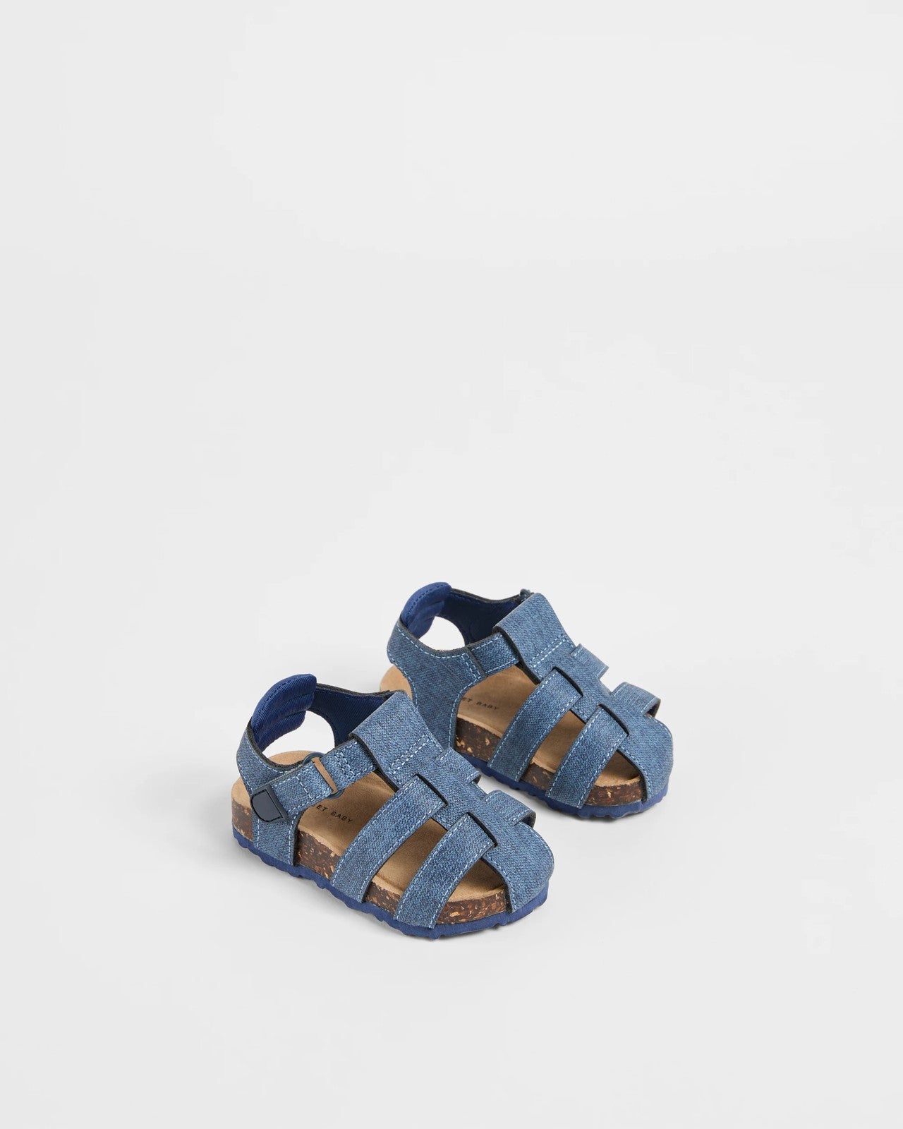 Baby Boy First Walker Caged Moulded Cork Sandal