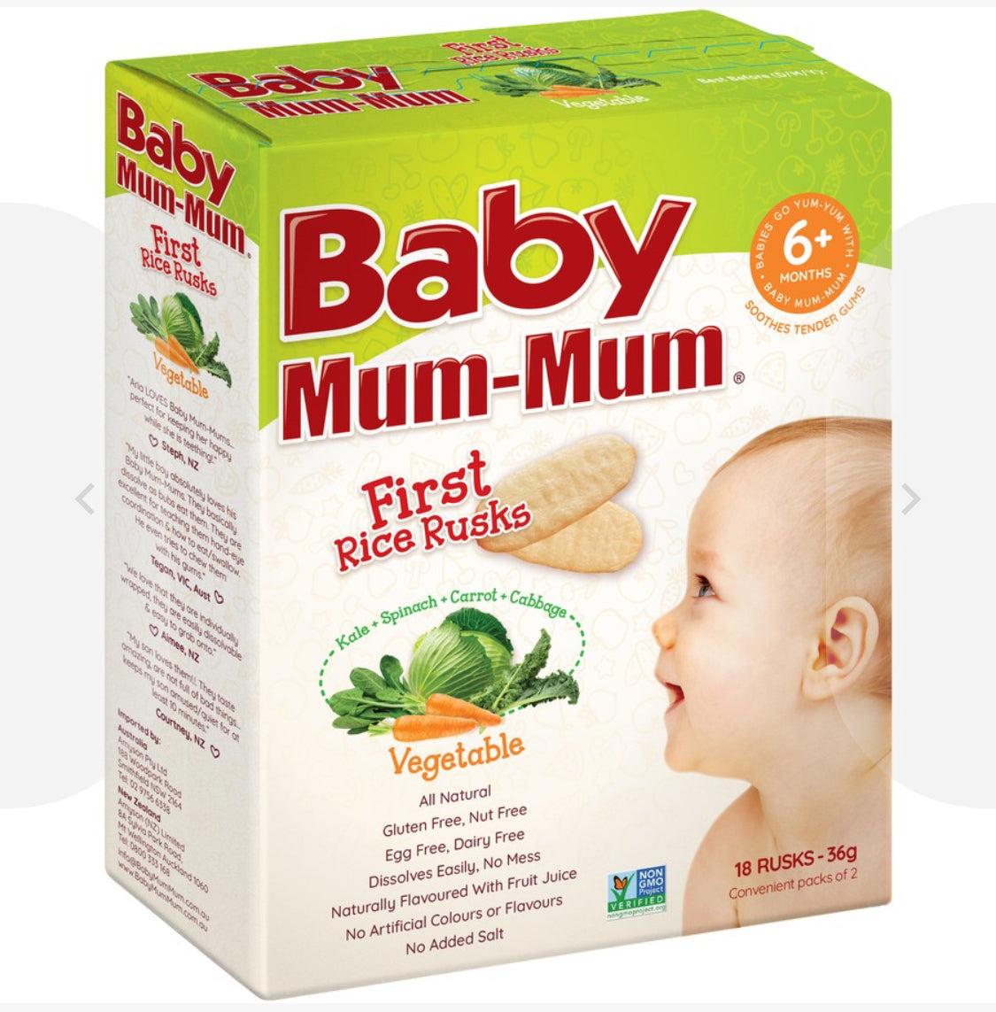 Baby Mum-Mum Rice Rusks Vegetable 36g