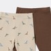 Dymples Baby Rib Leggings 2 Pack - Brown