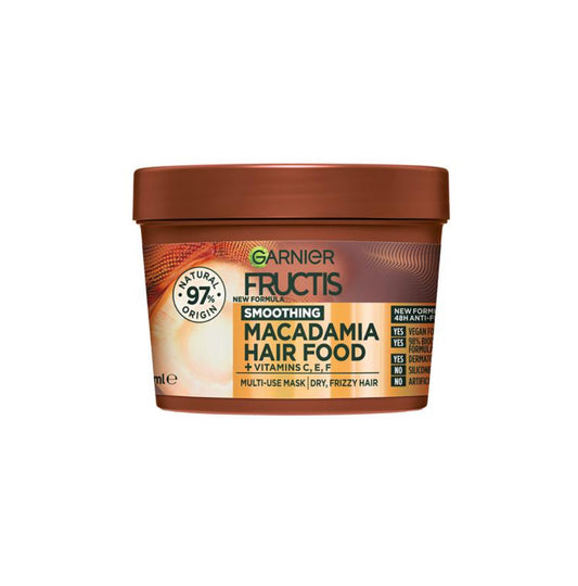 Garnier Fructis Hairfood 390ml Macadamia 3-in-1 Mask Treatment for Dry & Unruly Hair