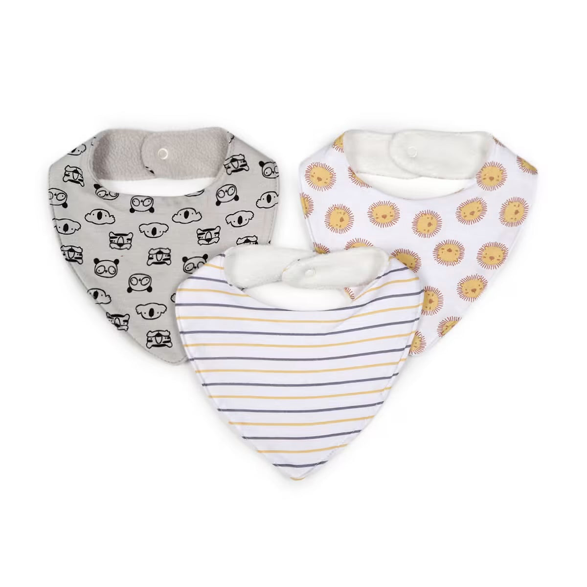 3 Pack Bandana Bibs - Animal