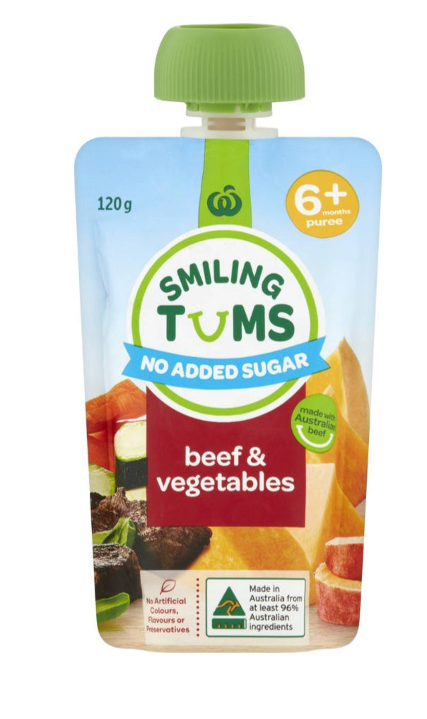 Smiling Tums 6 Months+ Beef & Vegetables 120g