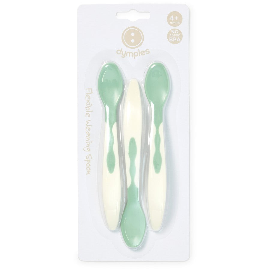 Dymples Weaning Spoons 3 Pack - Green