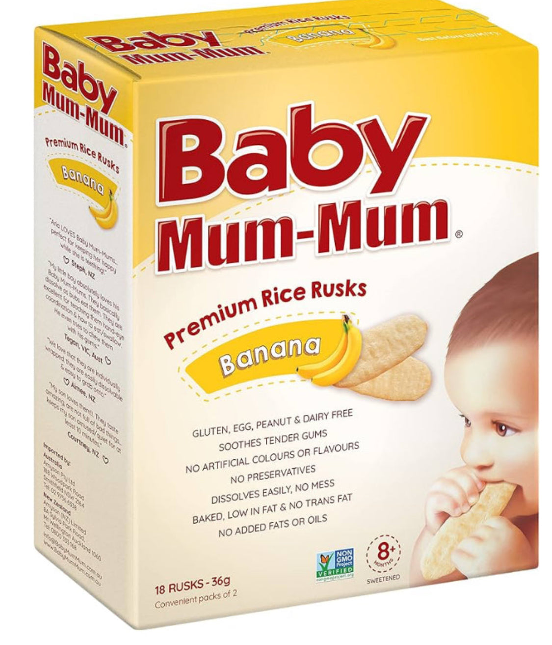 Baby Mum-Mum Premium Rice Rusks Banana 36g