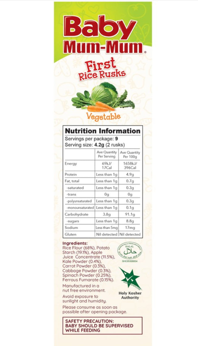 Baby Mum-Mum Rice Rusks Vegetable 36g