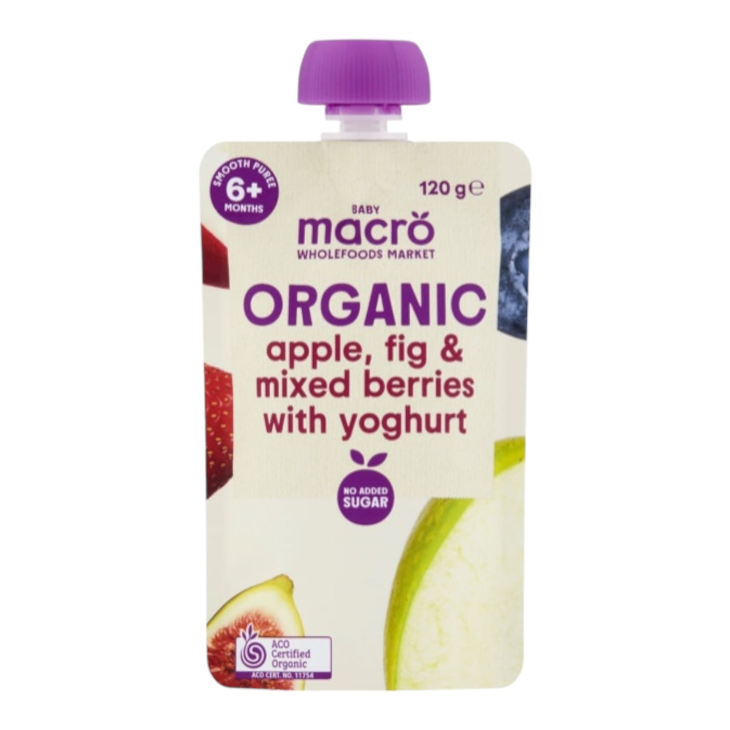 Macro Organic Baby Food Apple Berries & Fig With Yoghurt