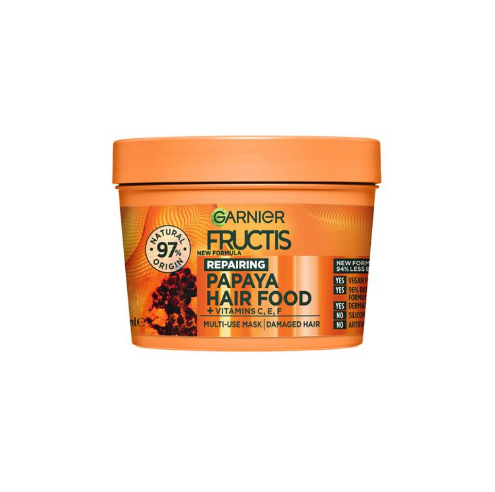 Garnier Fructis Hairfood 390ml Repairing Papaya 3-in-1 Mask Treatment for Damaged Hair