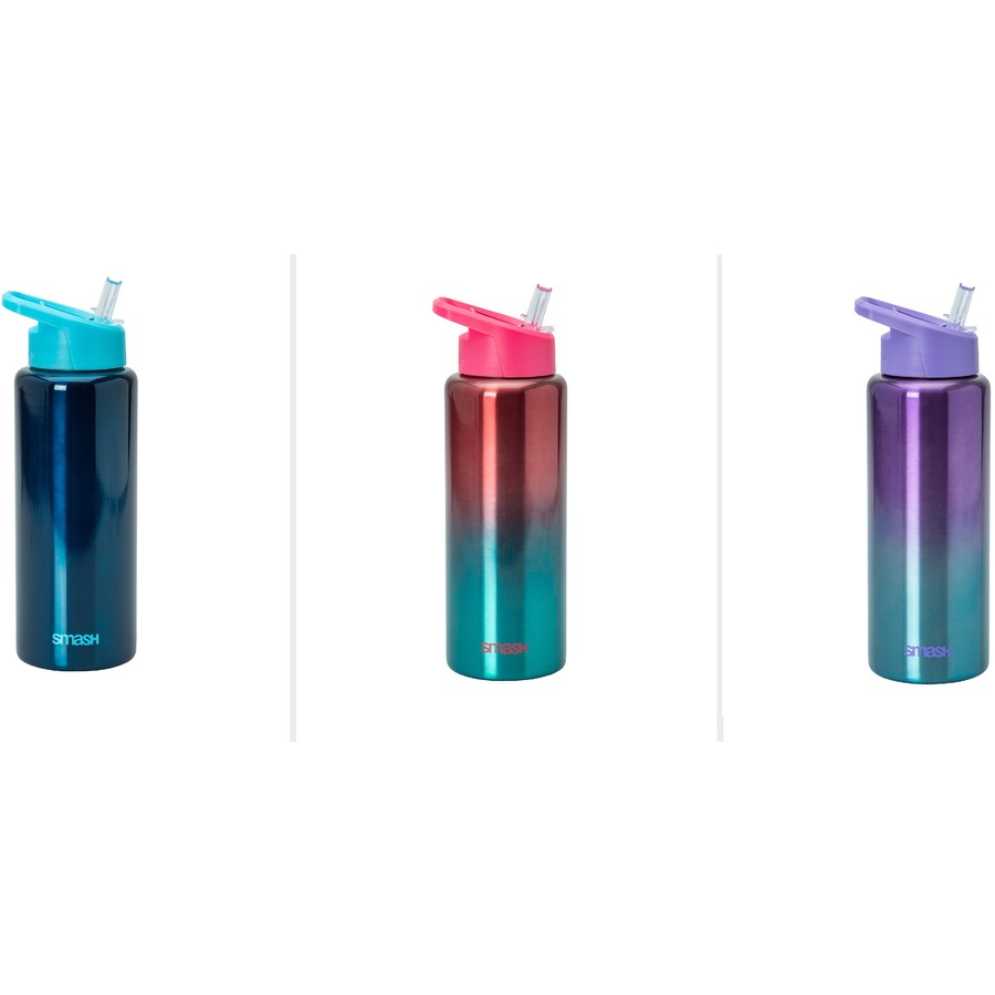 Smash Stainless Steel Sipper Ombre Bottle 1L - Assorted*