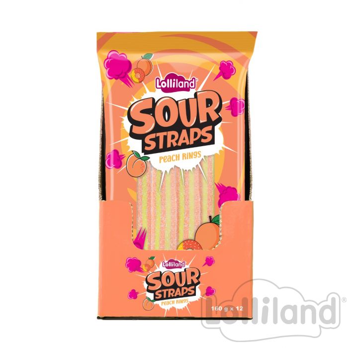 Sour Straps Peach Rings 160G