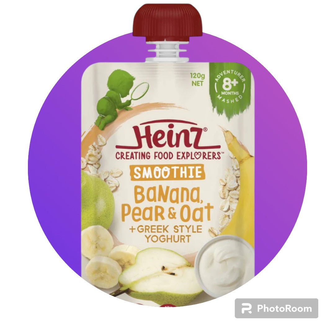 Heinz Smoothie Banana, Pear, Oat, Greek Yoghurt Baby Food 8+ M 120g