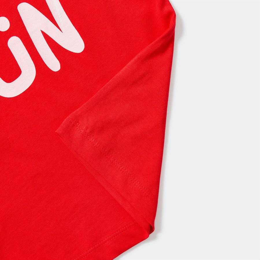 K-D Kids Hello Fun Print Tee - Red -(size 2-3Y