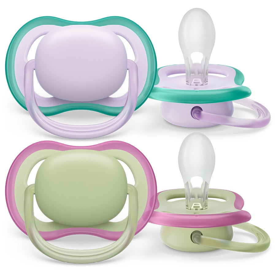 Philips Avent Ultra Air Soother Plain Mixed 0-6 months 2 Pack - Assorted*