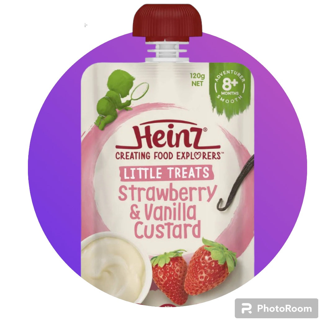 Heinz Baby Food 8+ Months Strawberry Vanilla Custard 120g
