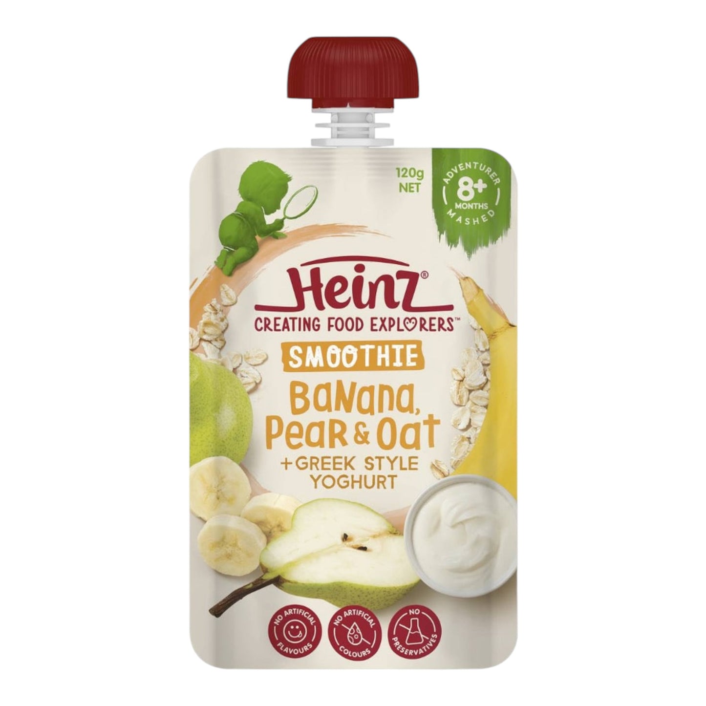 Heinz Smoothie Banana, Pear, Oat, Greek Yoghurt Baby Food 8+ M 120g