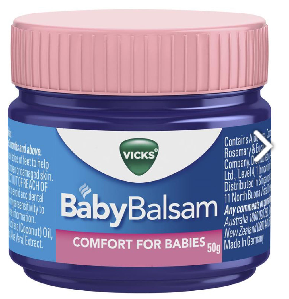 Vicks Baby Balsam Decongestant Chest Rub 50g