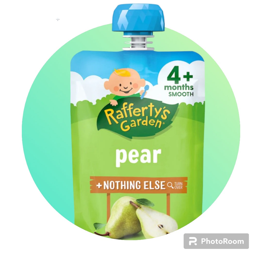 Rafferty's Garden Pear Puree & Nothing Else Baby Food Pouch 4+ Months 120g