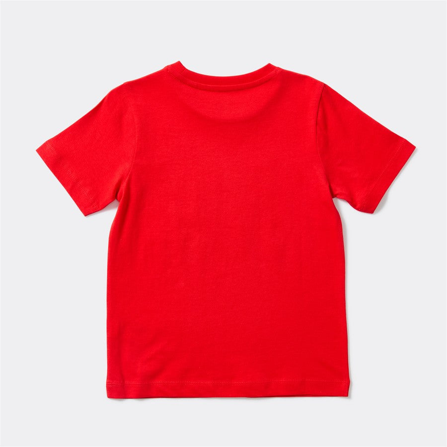 K-D Kids Hello Fun Print Tee - Red -(size 2-3Y