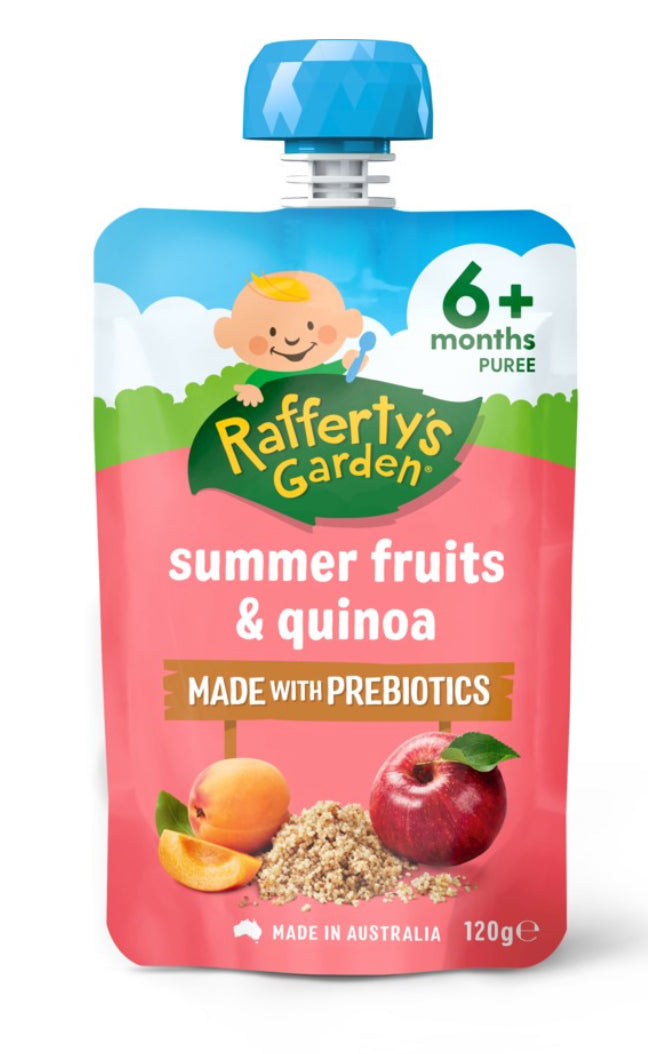 Rafferty's Garden Baby Food Pouch Summer Fruits & Quinoa 6+ Months 120g