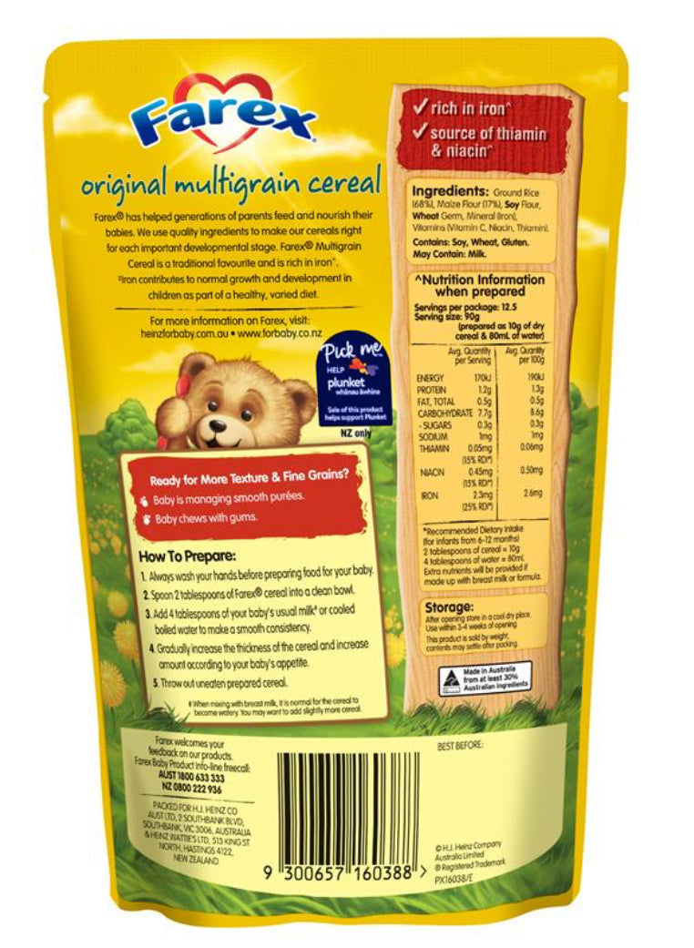 Farex Original multigrain cereal 6m+ 125g