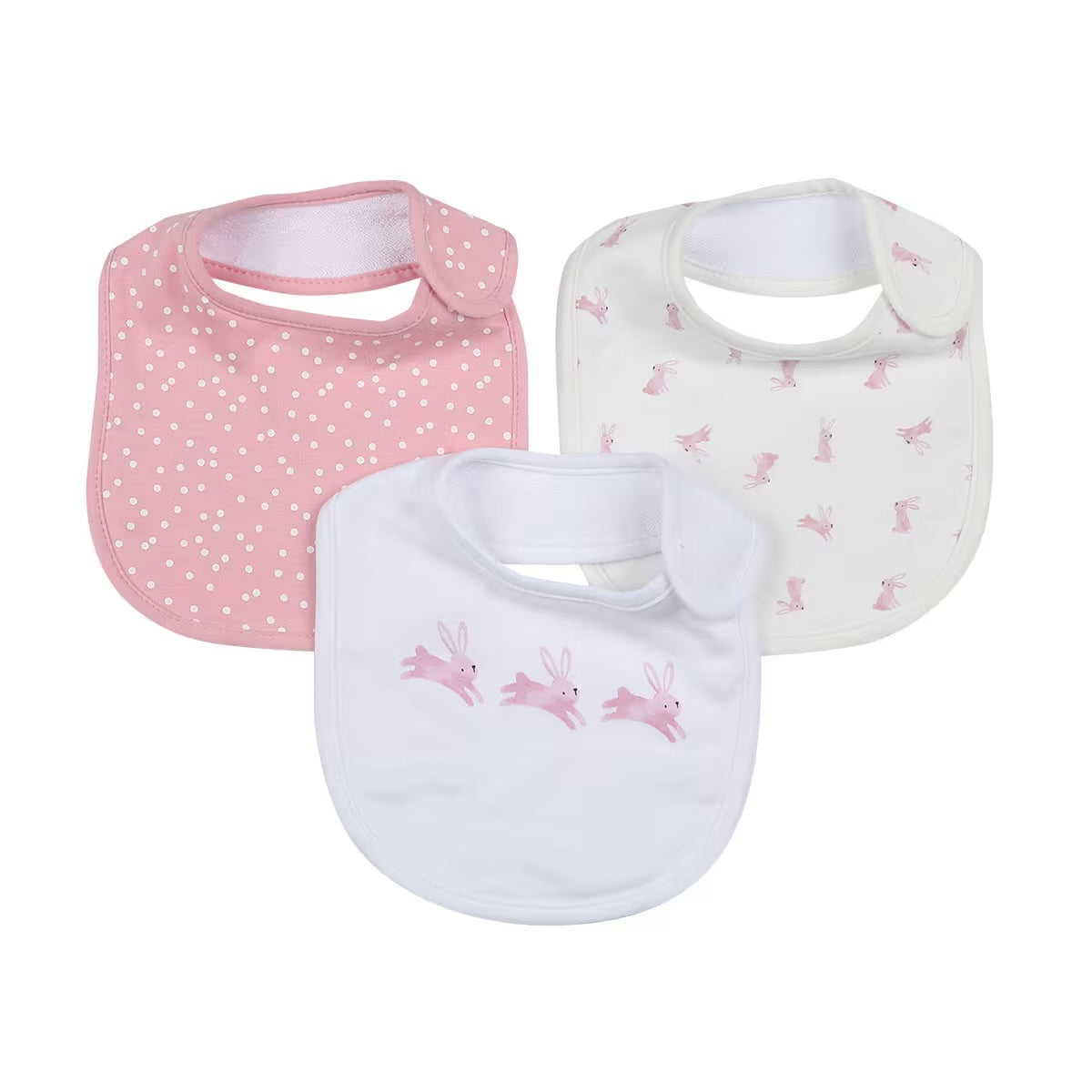 3 Pack Organic Cotton Bibs - Bunny