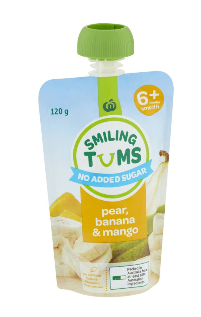 Smiling Tums Pear Banana & Mango 120g