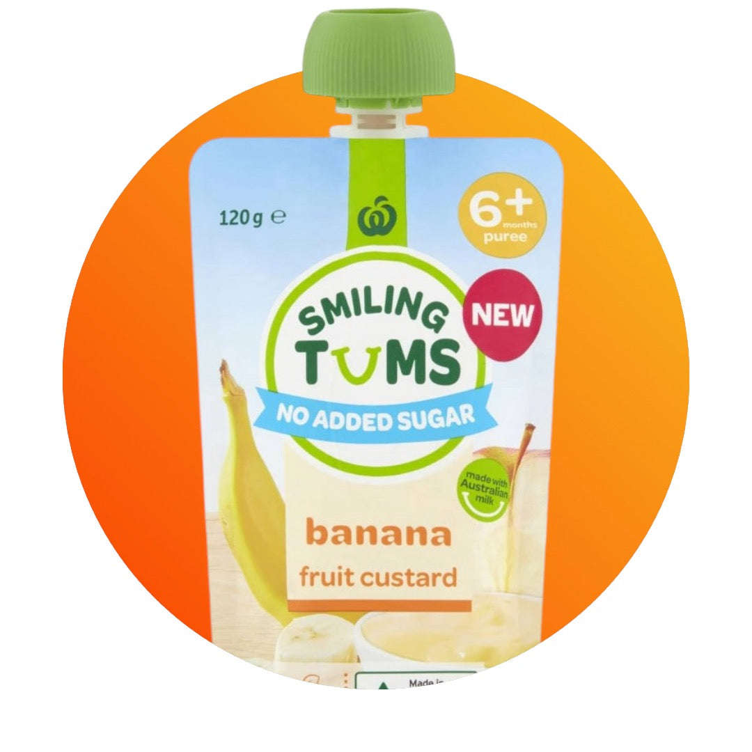 Smiling Tums Banana Custard 120g