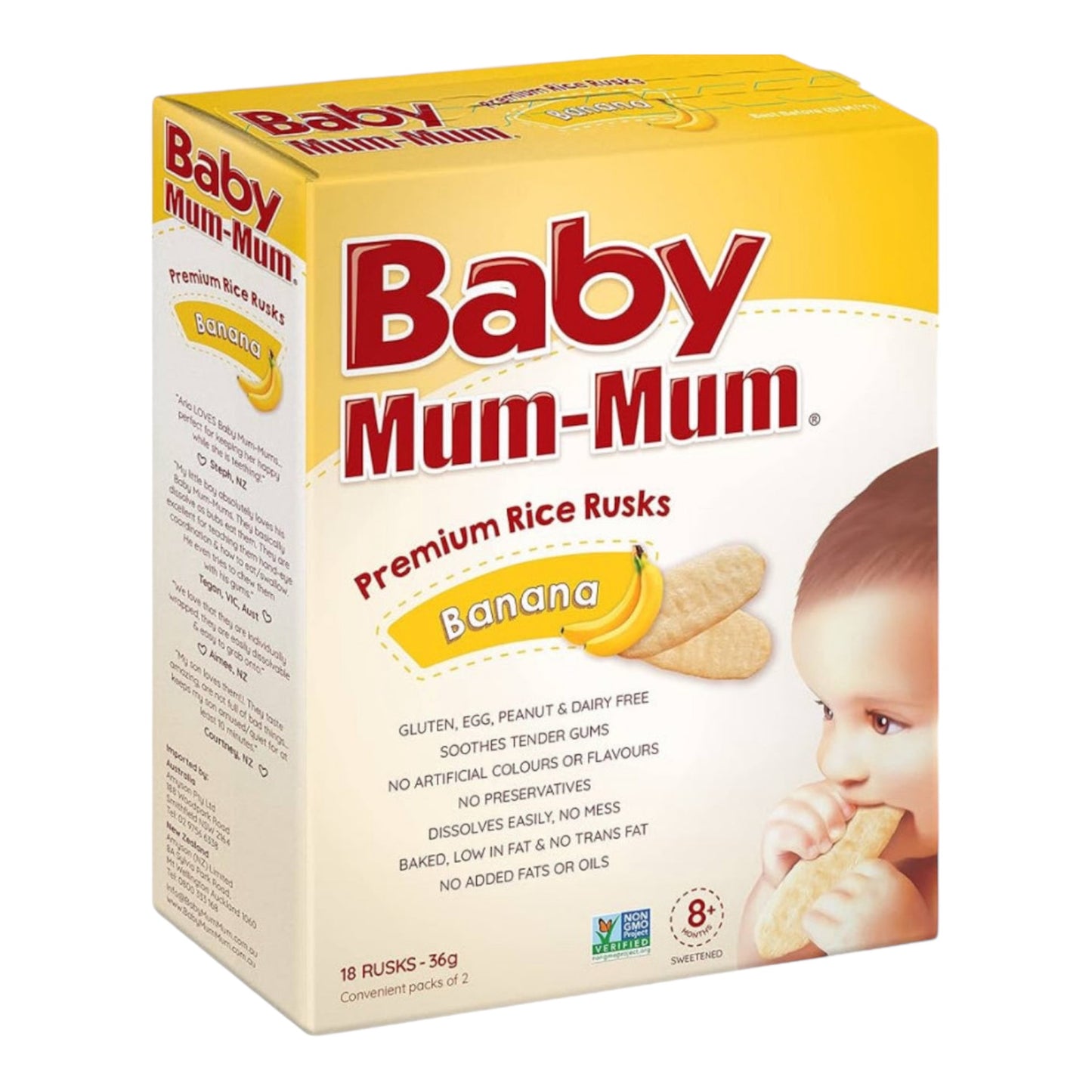 Baby Mum-Mum Premium Rice Rusks Banana 36g