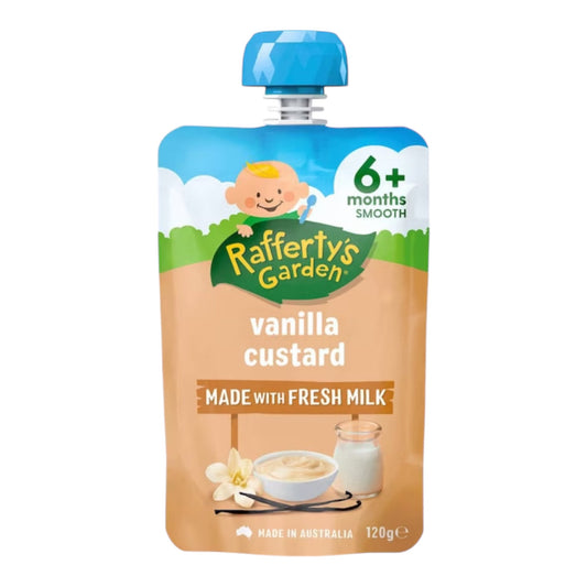 Rafferty's Garden Baby Food Pouch Vanilla Custard 6+ Months 120g