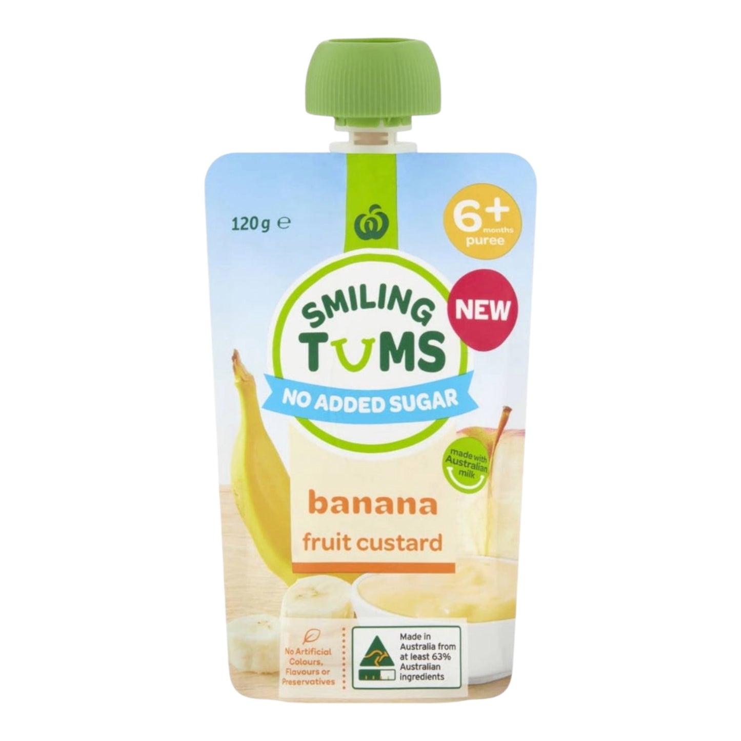 Smiling Tums Banana Custard 120g