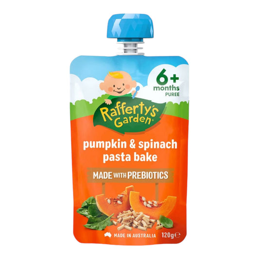 Rafferty's Garden Baby Food Pouch Pumpkin & Spinach Pasta Bake 6+ Months 120g