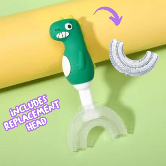 Cheeky Dinosaur U-Shaped Sensory Toothbrush with Replacement Head