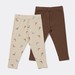 Dymples Baby Rib Leggings 2 Pack - Brown
