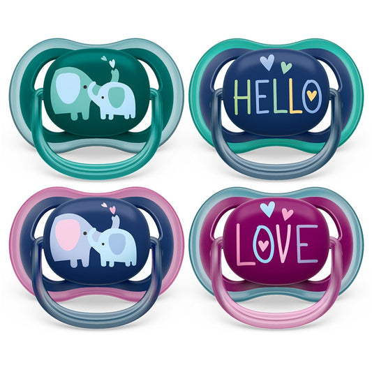 Philips Avent Ultra Air Soother 18+ months Deco Mixed - 2 Pack - Assorted*
