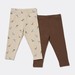 Dymples Baby Rib Leggings 2 Pack - Brown