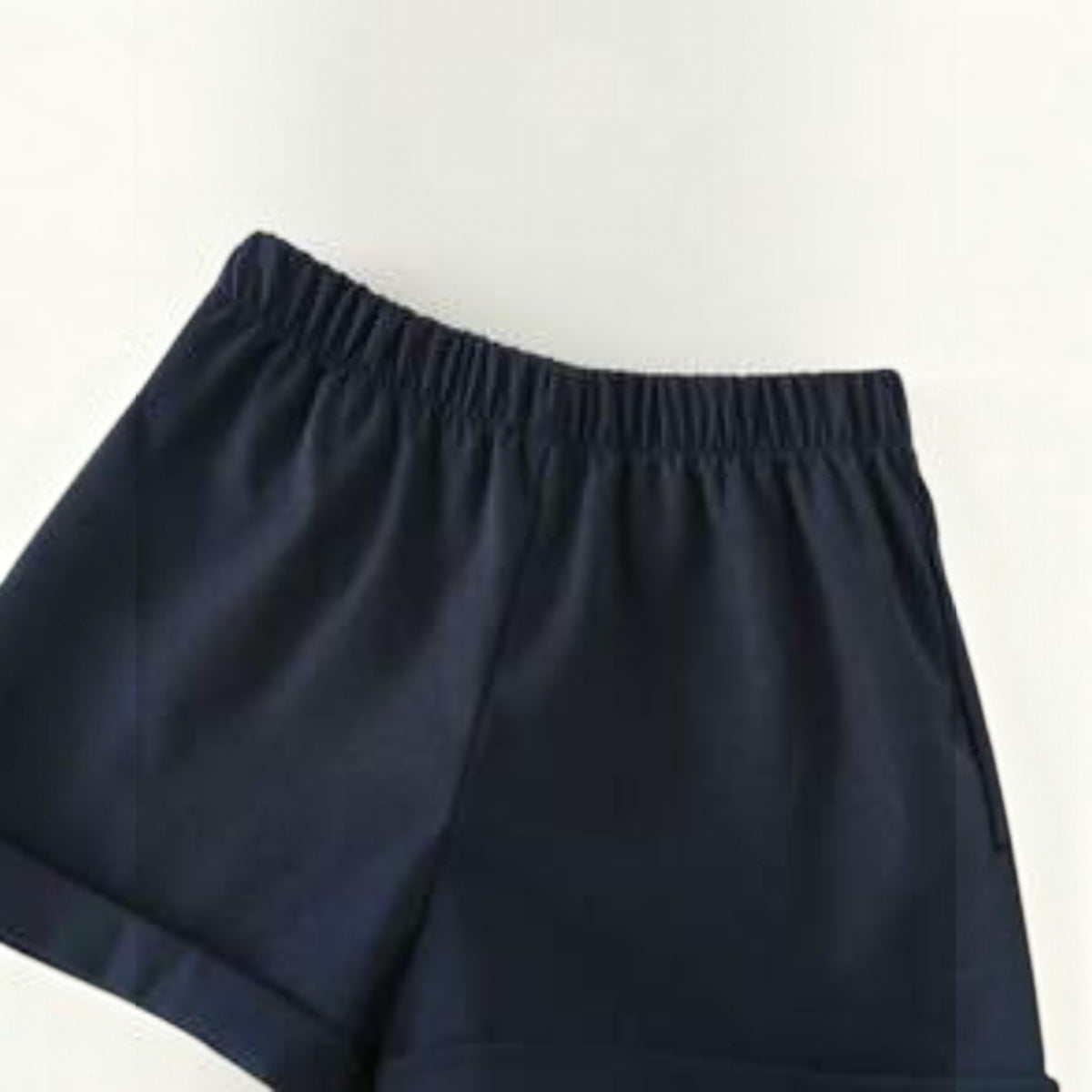 Babylove Nauru navy blue elastic waist shorts for baby boys with a comfortable soft knit finish