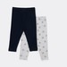 Dymples Baby Rib Leggings 2 Pack - Grey & Navy