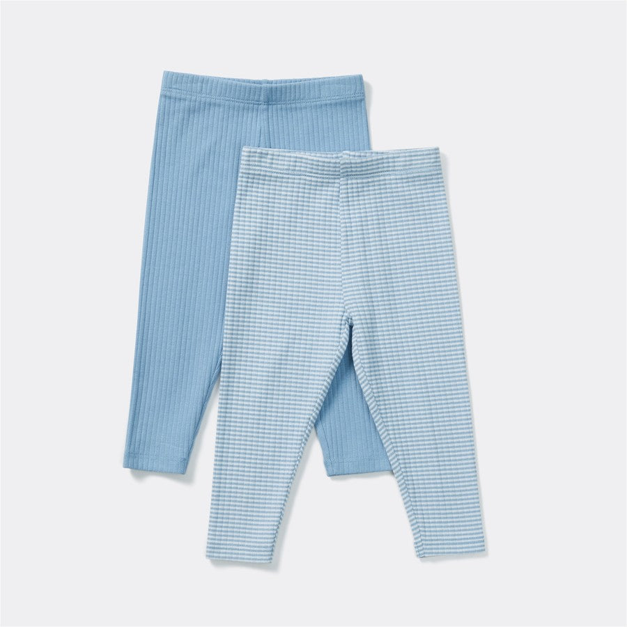Dymples Baby Rib Leggings 2 Pack - Dusty Blue