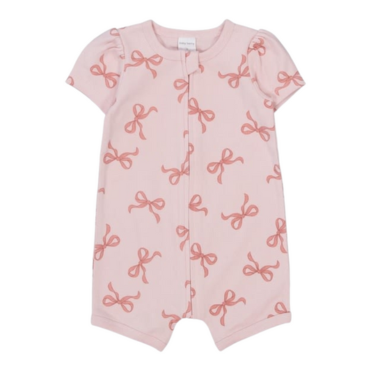Baby Short Sleeve Zip Romper