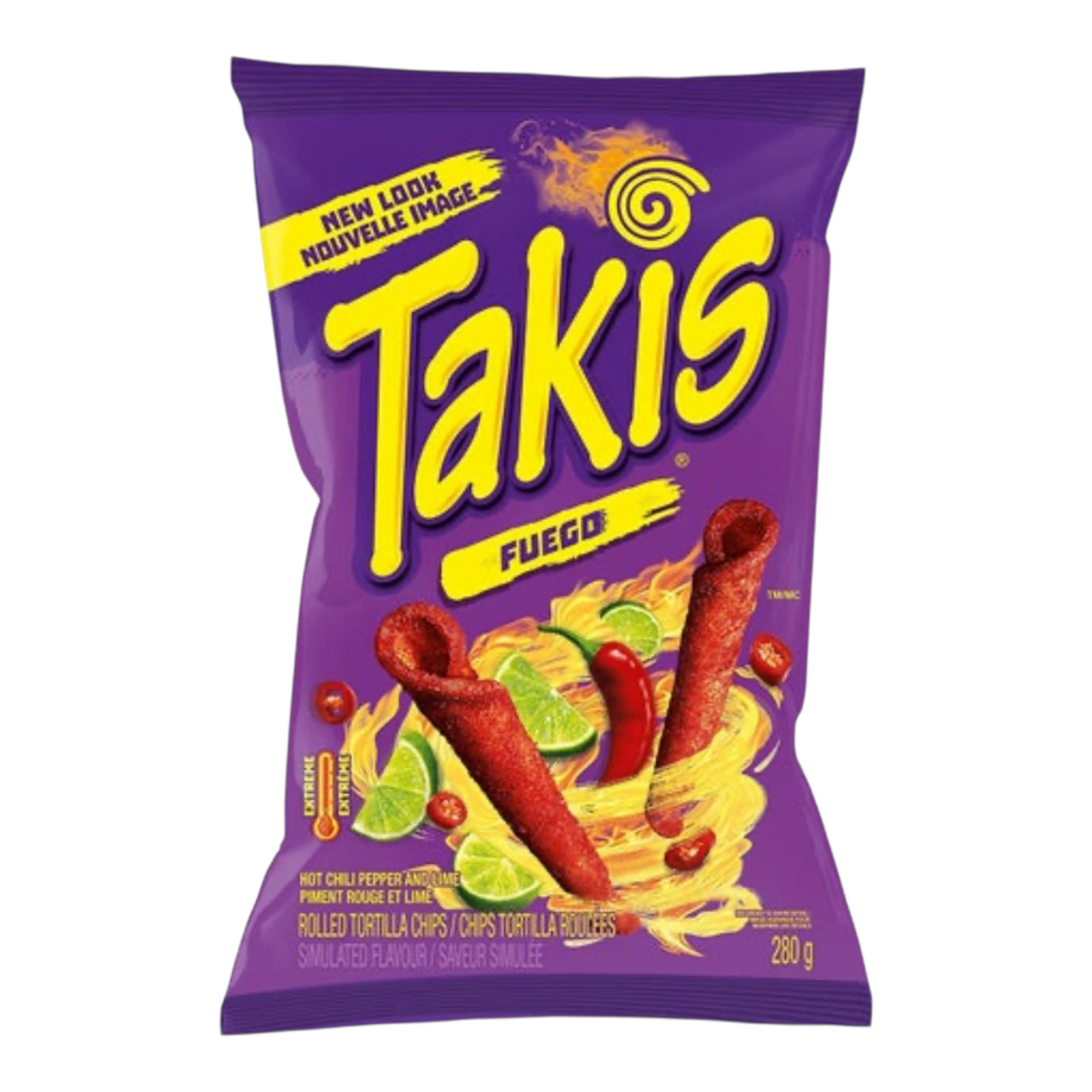 Takis Fuego Hot Chili Pepper & Lime Tortilla Chips 280g