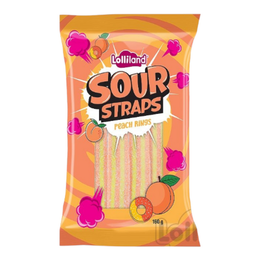 Sour Straps Peach Rings 160G