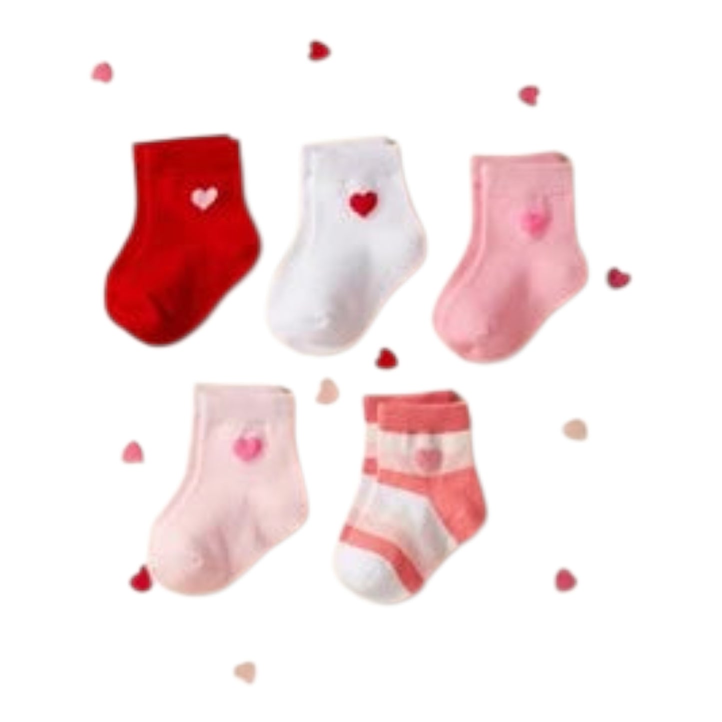 5pairs Baby Heart Pattern Socks