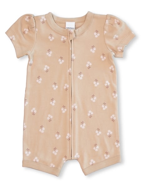 Baby Short Sleeve Zip Romper