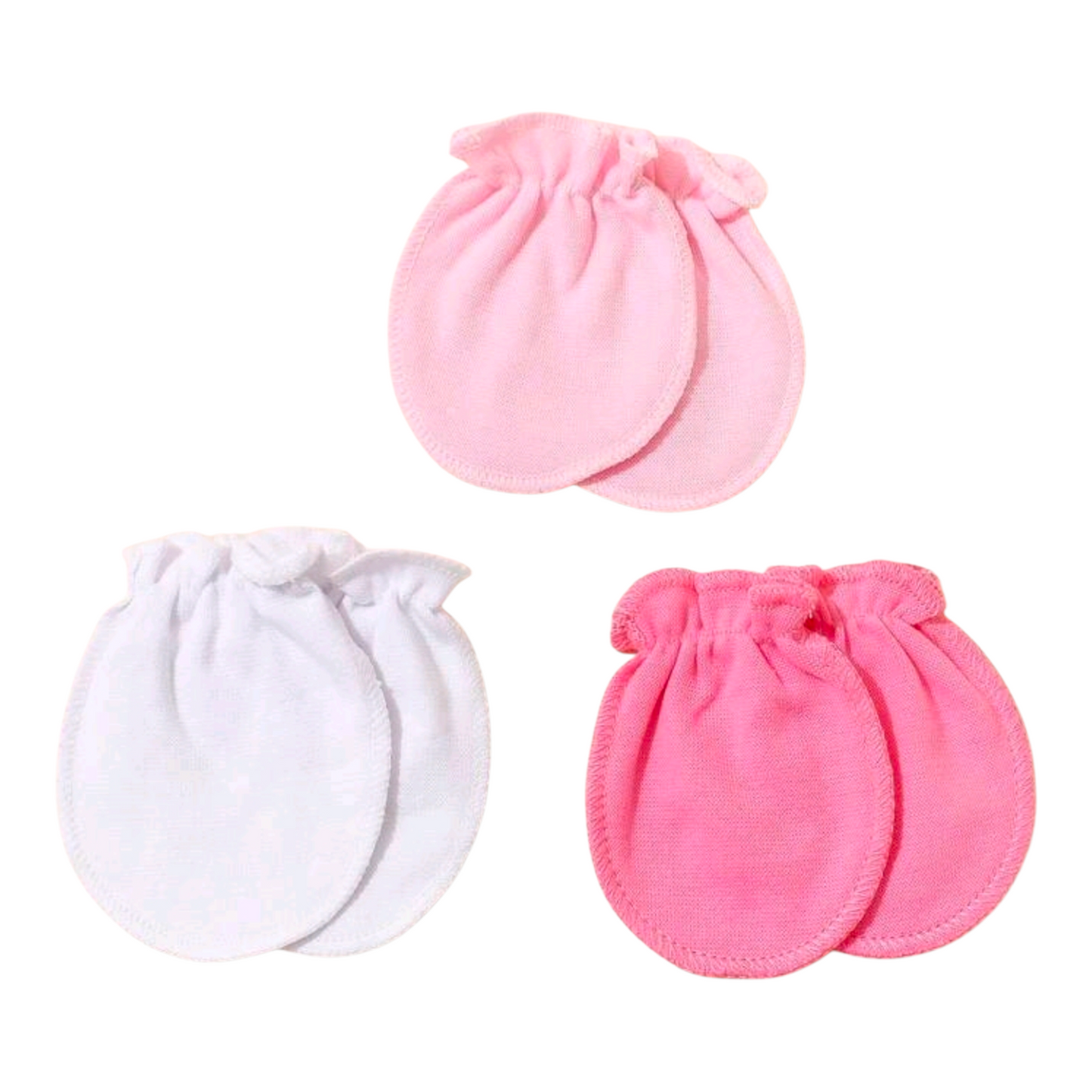 3pcs/Set Newborn Baby Anti-Scratch Mittens