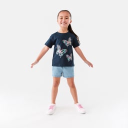 Short Sleeve Placement Print T-shirt -(size 1-2Y)