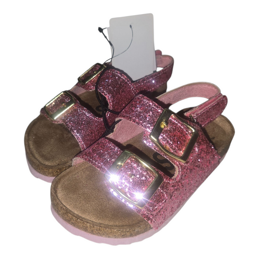 Pink Chunky Glitter Sandal (7au)