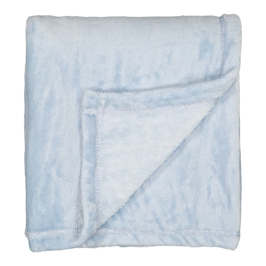 Coral Fleece Throw - Blue
