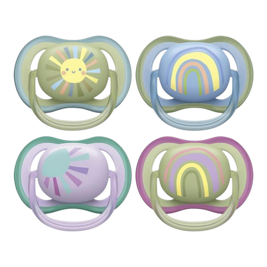 Avent Ultra Air Soother 0-6 Months - Deco Mixed 2 Pack