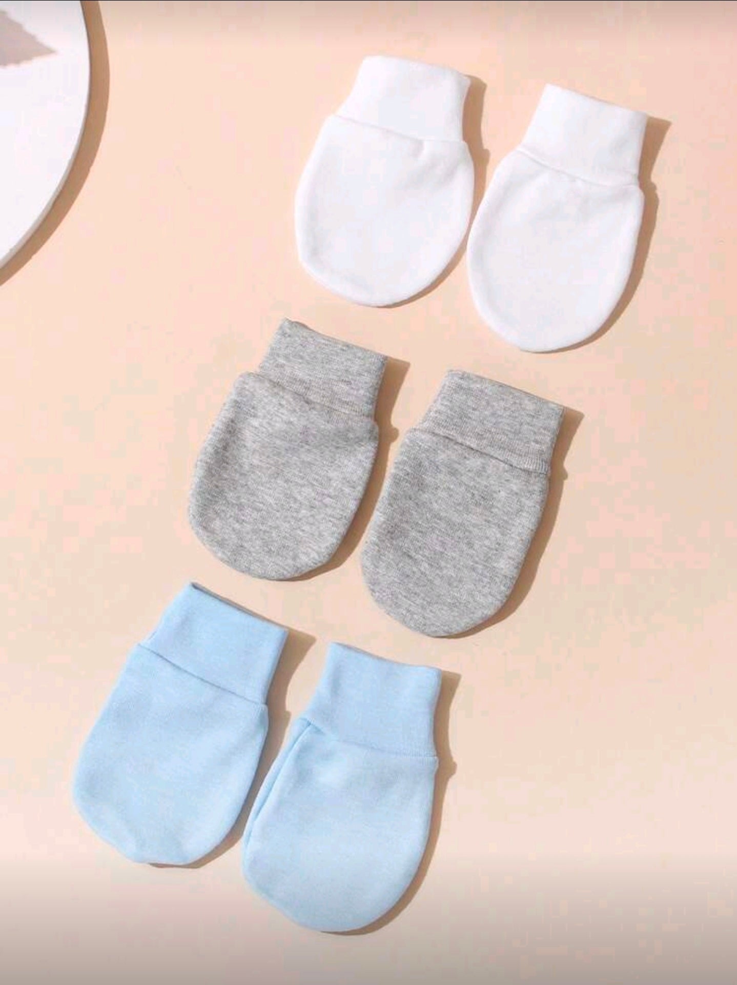 3 Pairs Newborn Anti-Scratch Mittens