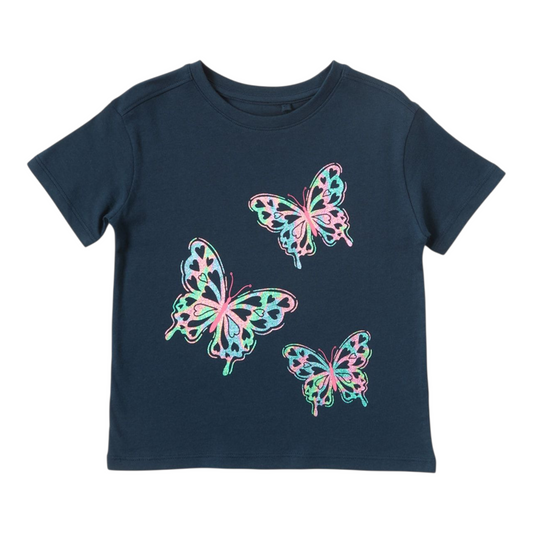 Short Sleeve Placement Print T-shirt -(size 1-2Y)